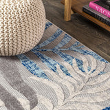 AMC100A-3 Tropics Palm Leaves Indoo Area-Rug Bohemian Floral Easy