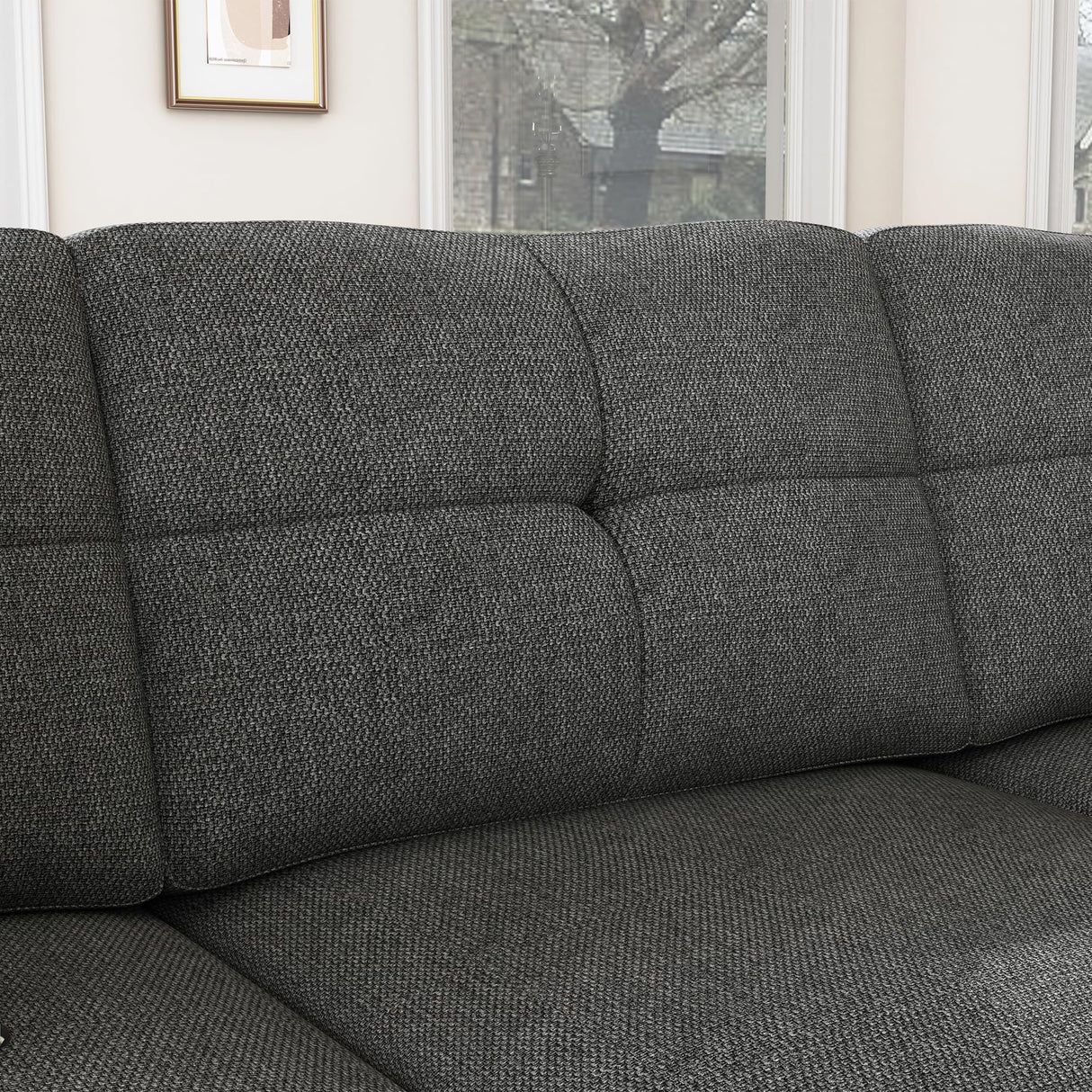 Convertible Sectional Sofa, L Shaped Couch, Reversible 4 Seat Corner Sofa