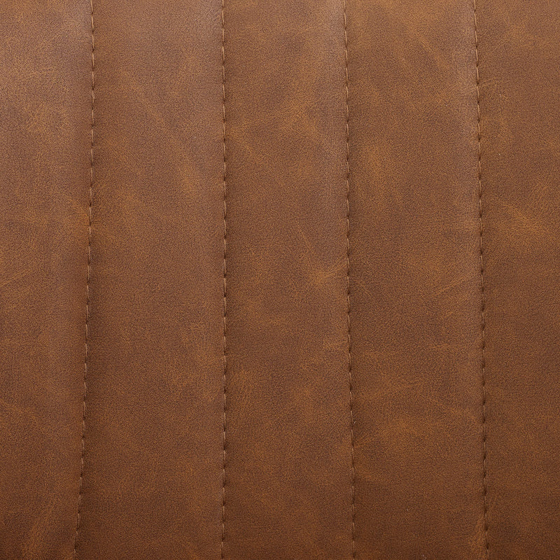 Bar Stools Set of 2, Mid Century Modern Faux Leather Swivel Adjustable Height Bar Stool
