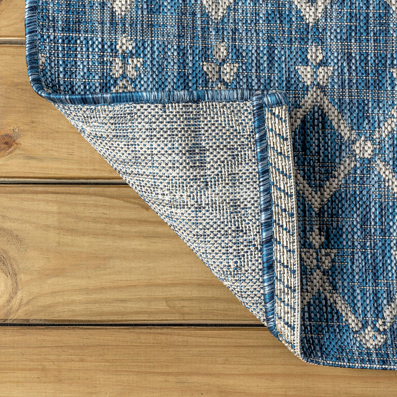 SMB108B-3 Ourika Moroccan Geometric Textured Weave Indoor Outdoor -Area Rug