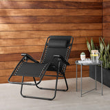 AirLounge 26" Black Zero Gravity Chair with Headrest