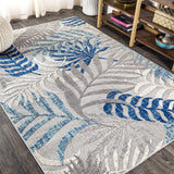 AMC100A-3 Tropics Palm Leaves Indoo Area-Rug Bohemian Floral Easy