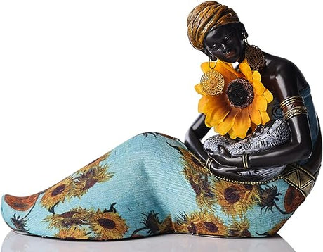 African Statues and Sculptures, Art Bust Statue, Sunflower Figurines