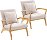 Mid-Century Modern Chair, Accent Chair with Lumbar Pillow Arm chair