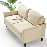 Jackie Loveseat Sofa / Easy, Tool-Free Assembly, Soft Grey