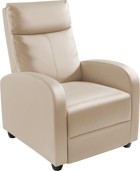 Recliner Chair Padded Seat Pu Leather for Living Room Single Sofa