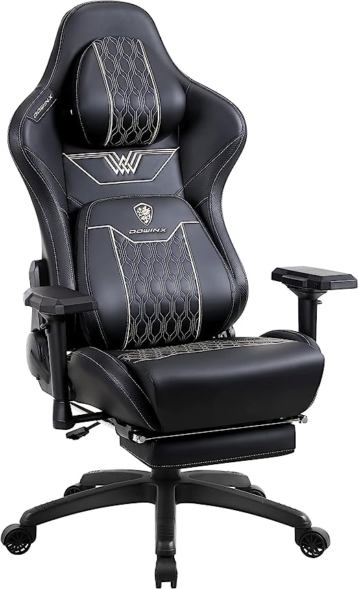 Gaming Chair with Footrest, Ergonomic Computer Chair with Comfortable Headrest and Lumbar Support