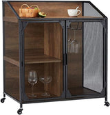 29‘’ Storage Cabinet, Storage Sideboard with Metal Mesh Door