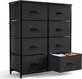Dresser for Bedroom Drawer, Drawers Fabric Storage Tower with 8 Drawers, Chest of Drawers with Fabric Bins,