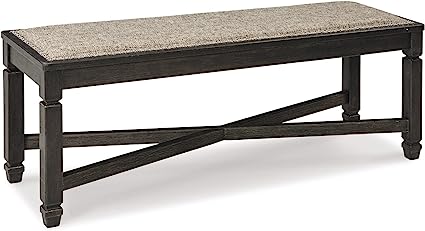Bolanburg French Country Upholstered Dining Room Bench, Antique White
