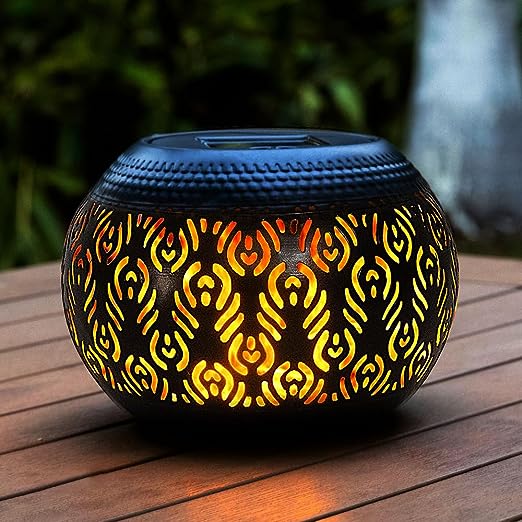 Solar Table Lights Outdoor Waterproof - Dancing Flickering Flame Lamp