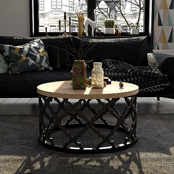 Farmhouse Coffee Table, Distressed Wood Top Table