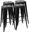 30 Inches Metal Bar Stools Bar Height High Backless Stools