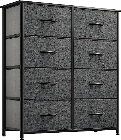 Dresser with 8 Drawers - Fabric Storage Tower, Organizer Unit for Bedroom