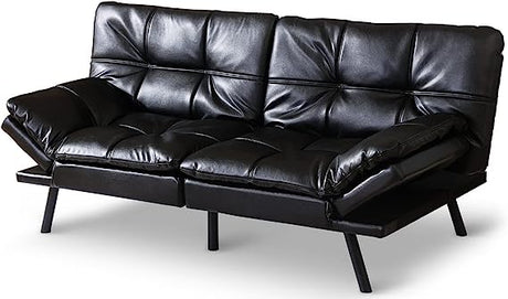 Fabric Futon Sofa Bed, Memory Foam Couch Convertible Loveseat, Sleeper Sofa