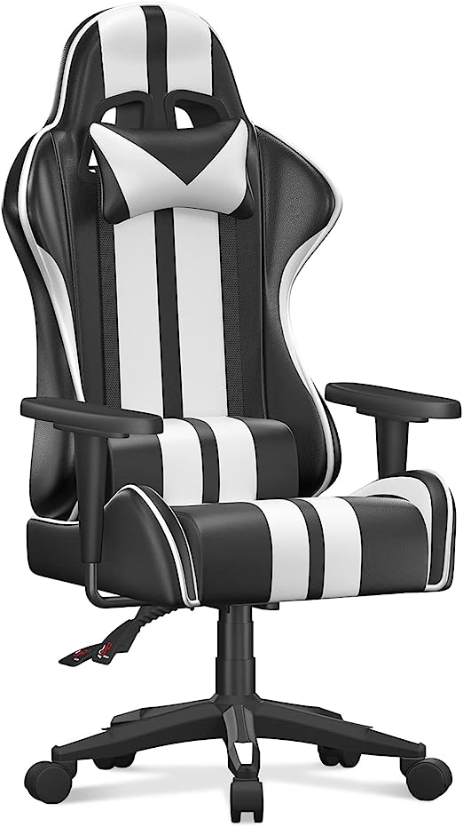 Gaming Chair Office Chair, Reclining High Back PU Leather