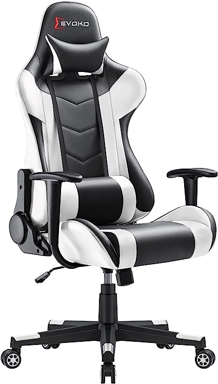 Ergonomic Gaming Chair Racing Style Adjustable Height High Back PC Computer Chair with Headrest and Lumbar Support