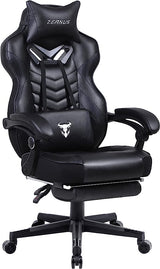 Purple Gaming Chair, Reclining Computer Chair with Footrest, High Back Gamer Chair with Massage, Large Computer Gaming Chair