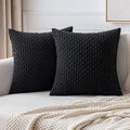 Throw Pillow Covers Soft Fall Corduroy Decorative Set of 2 Boho Striped Pillow Covers Pillowcases