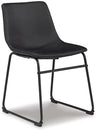 Mid Century Centiar 18.75" Dining Bucket Chair, 2 Count, Black and Brown