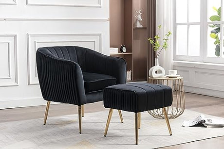 Velvet Modern Tub Barrel Arm Chair Upholstered Tufted Sofa Chair