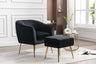 Velvet Modern Tub Barrel Arm Chair Upholstered Tufted Sofa Chair