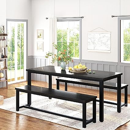 47” Dining Table Set with Benches