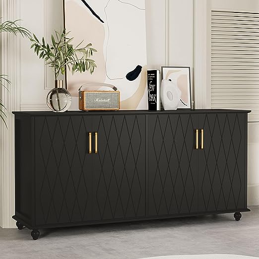 Sideboard Cabinet, 62'' Buffet Cabinet with Storage