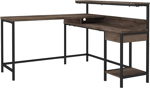 Dorrinson Modern L-Shaped Home Office Desk