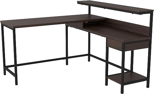 Dorrinson Modern L-Shaped Home Office Desk