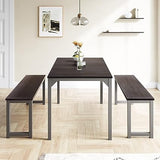 45" Dining Table Set for 4, 3-Pieces Kitchen & Dining Room Sets