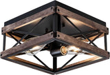 2-Light Farmhouse Flush Mount Ceiling Light