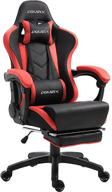 Gaming Chair Ergonomic Racing Style Recliner with Massage Lumbar Support, Office Armchair for Computer PU Leather E-Sports Gamer Chairs