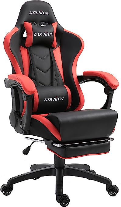 Gaming Chair Ergonomic Racing Style Recliner with Massage Lumbar Support, Office Armchair for Computer PU Leather E-Sports Gamer Chairs