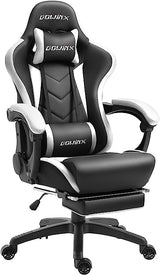 Gaming Chair Ergonomic Racing Style Recliner with Massage Lumbar Support, Office Armchair for Computer PU Leather E-Sports Gamer Chairs