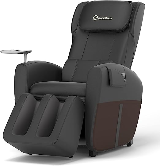 W-Track Massage Chair - Faux Leather Recliner with Holder Wheels Heat