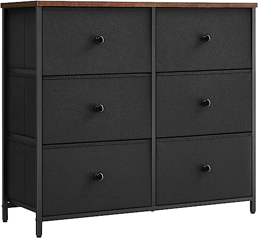 Dresser for Bedroom, Chest of Drawers, 6 Drawer Dresser