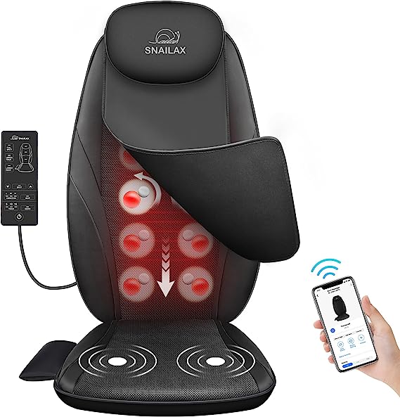 TheraCush Shiatsu Back Massager with Heat – Spot Massage & Vibration Seat