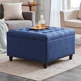 Large Square Storage Ottoman Bench