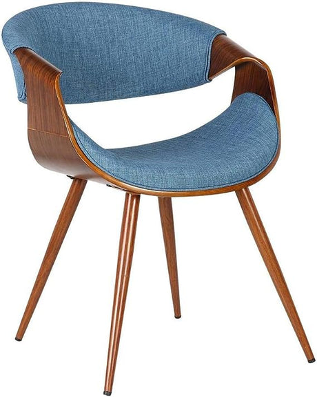 Butterfly Dining Chair in Charcoal Fabric and Walnut Wood Finish