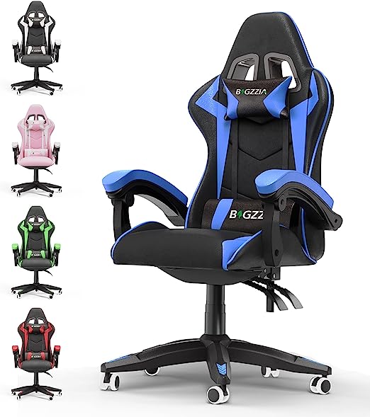 Gaming Chair Office Chair, Reclining High Back PU Leather