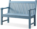 Garden Bench, 2-Person Poly Lumber Patio, All-Weather Outdoor Bench