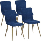 Dining Chairs Set of 4 Modern Suede PU Leather Comfortable Side Seating