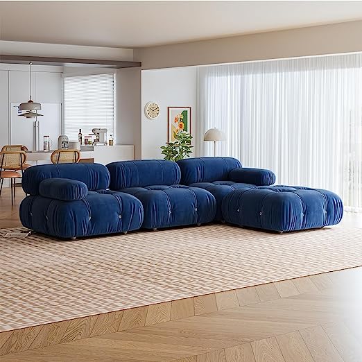 Sectional Couches for Living Room, Sectional Sofa Couch, Soft and Comfy Cloud Sofas, Modern Floor Sofa Furniture Sets