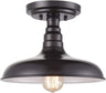 Lighting Vintage Retro Rustic Metal Barn Semi Flush