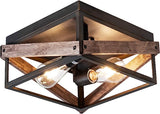 2-Light Farmhouse Flush Mount Ceiling Light