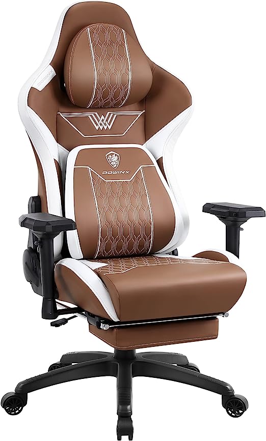 Gaming Chair with Footrest, Ergonomic Computer Chair with Comfortable Headrest and Lumbar Support