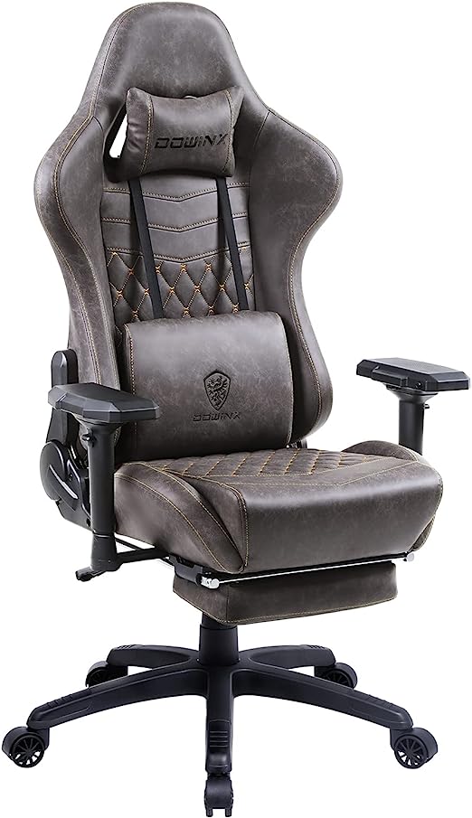 Gaming Chair Ergonomic Racing Style Recliner with Massage Lumbar Support,4D armrests Game Chair for Computer PU Leather