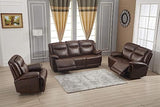 Bonded Leather Reclining Sofa Couch Set Living Room Set 8006