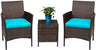 3 Pieces Patio Furniture Sets Clearance Rattan Wicker Chairs with Table